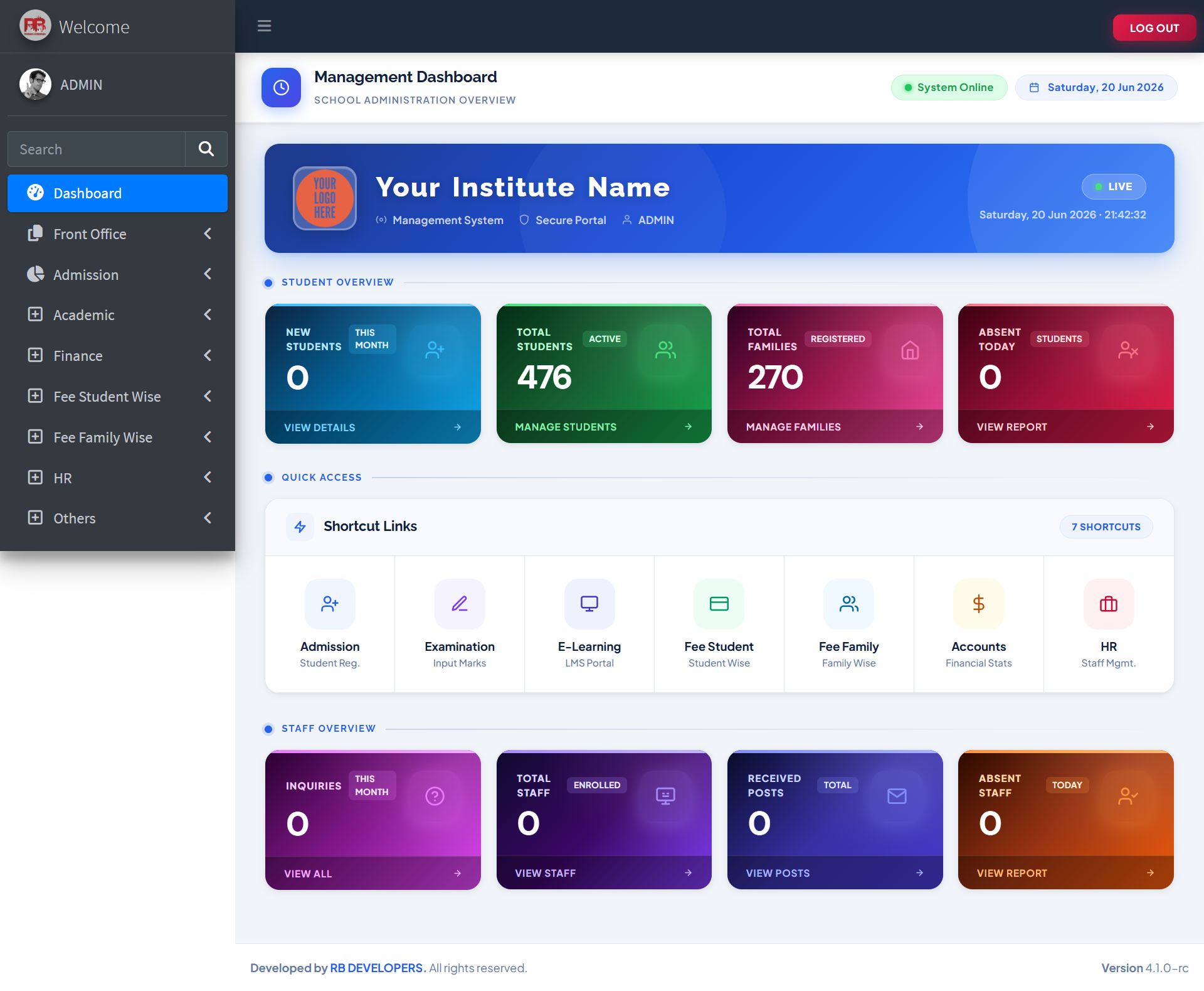 Admin Dashboard